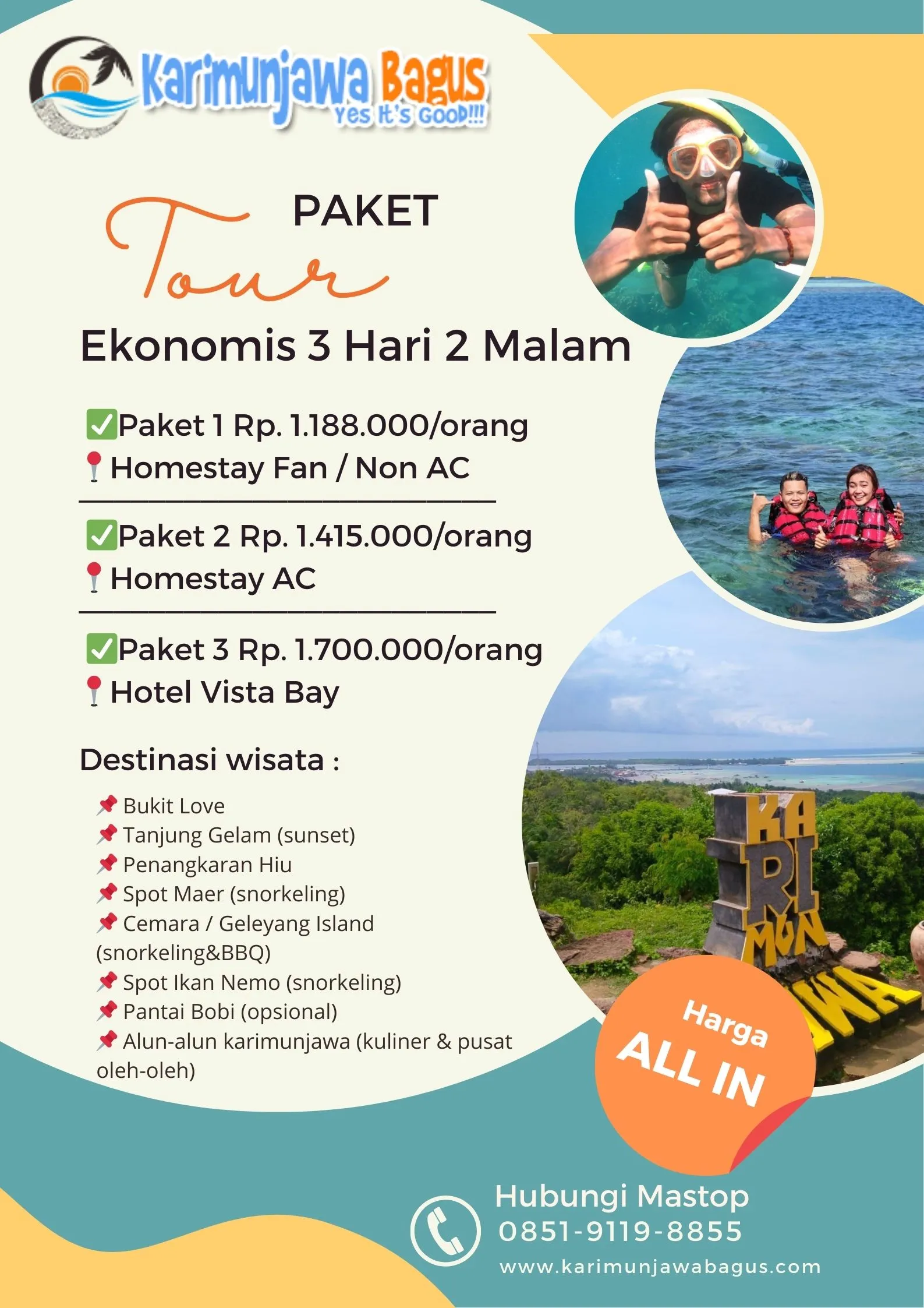 Travel Keren Harga Honeymoon Karimunjawa 3 Hari 2 Malam Untuk Sekolah Magelang Karimunjawa Bagus