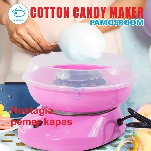 Mesin Gulali Mini Electric Cotton Candy Floss Maker Alat Pembuat Permen Gula Kapas