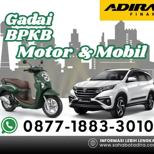 0877-1883-3010, Gadai BPKB Adira Rangkas Bitung