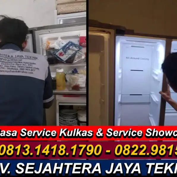 WA. 0822.9815.2217 - 0813.1418.1790 Jasa Service Showcase Jakarta Selatan Terdekat 24 Jam CV. Sejahtera Jaya Teknik