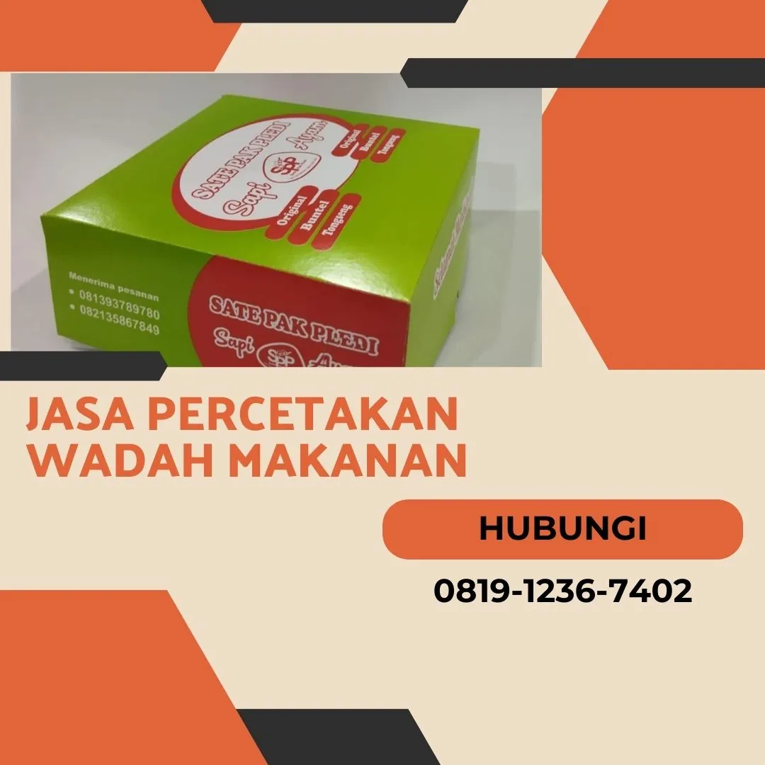 TERMURAH!!  Jasa Cetak Box Makanan Di Laweyan