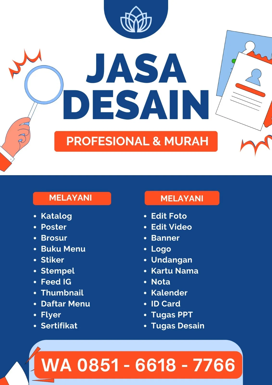 𝐂𝐄𝐏𝐀𝐓 !!! 𝐖𝐀 𝟎𝟖𝟓𝟏-𝟔𝟔𝟏𝟖-𝟕𝟕𝟔𝟔, Jasa Desain Logo Umkm Jakarta Timur, Jasa Desain Kaos Harga Sleman, Jasa Desain Logo Bekasi Langsa