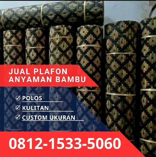 Jual Plafon Anyaman Bambu Bilik Lombok Timur 0812,1533,5060