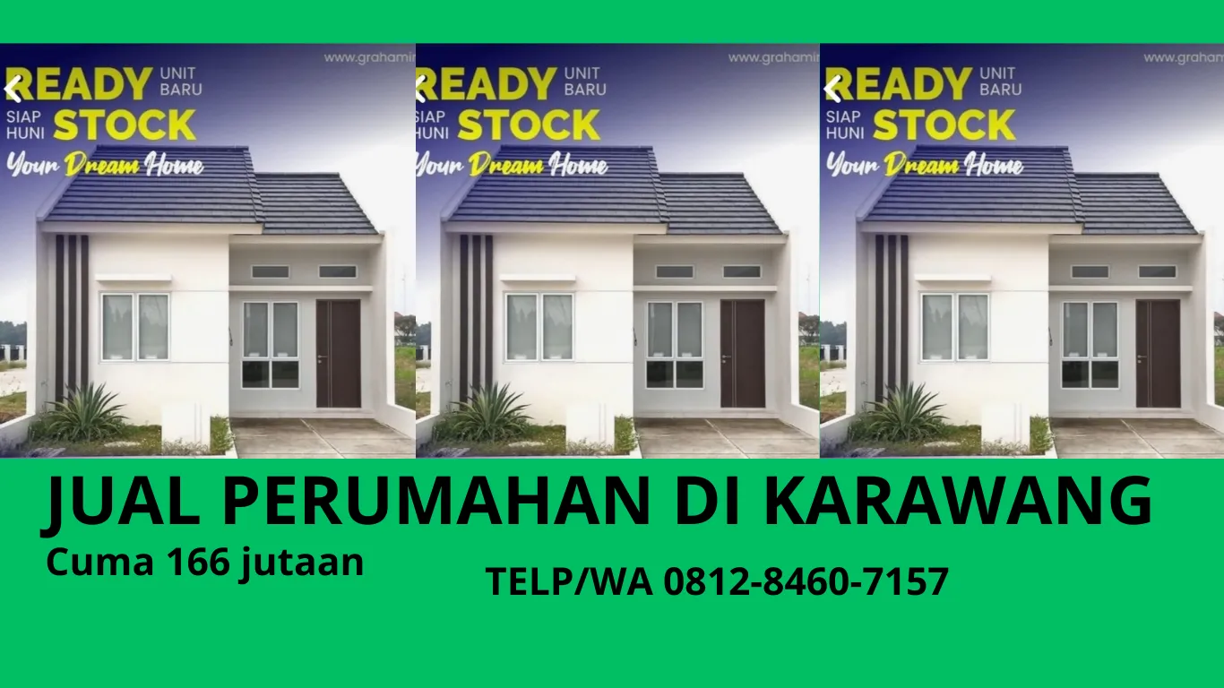 Cuma 100 jutaan 0812-8460-7157 Developer Jual Rumah Karawang Dekat Rumah sakit Citra Sari Husada Bebas Beaya-beaya GRIYA KOSAMBI ASRI