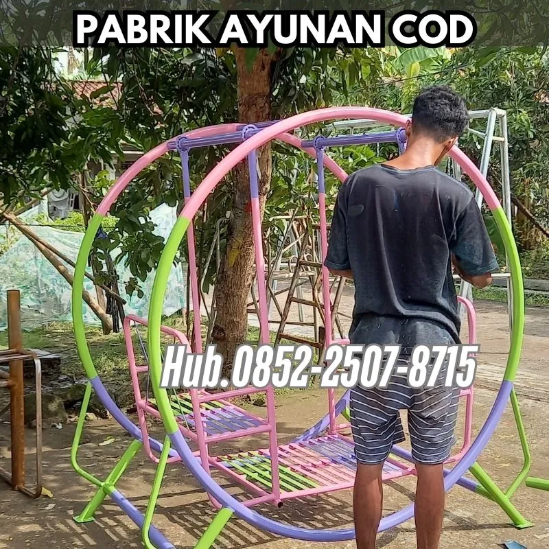 Hub 0852-2507-8715 DISINI SAJA !! ayunan besi minimalis Dan mainan tk Kec Siwalan Pekalongan  Bayar COD Free Ongkir