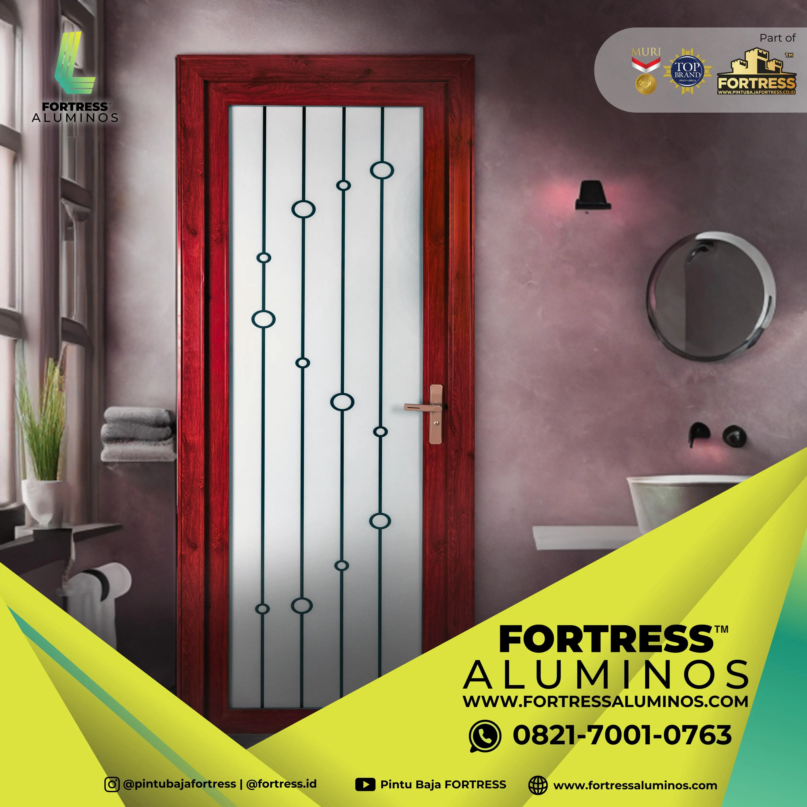 (ALUMINOS) Kusen Pintu Aluminium Minimalis Di Palu