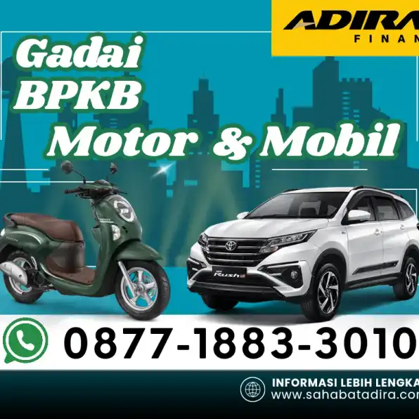 0877-1883-3010, Gadai BPKB Adira Grand Mall Bekasi