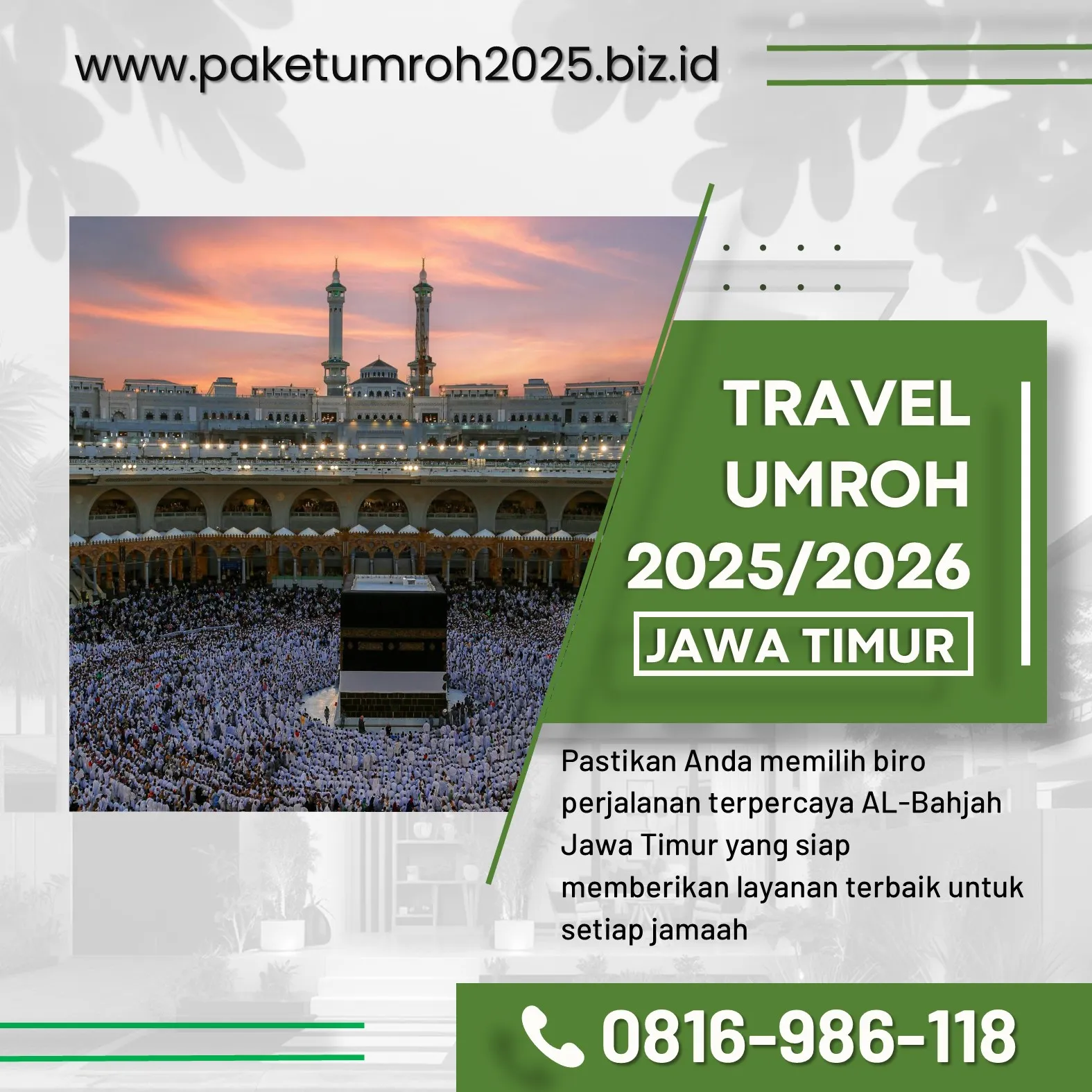Paket Umroh 2025 Wonoayu Sidoarjo AL Bahjah