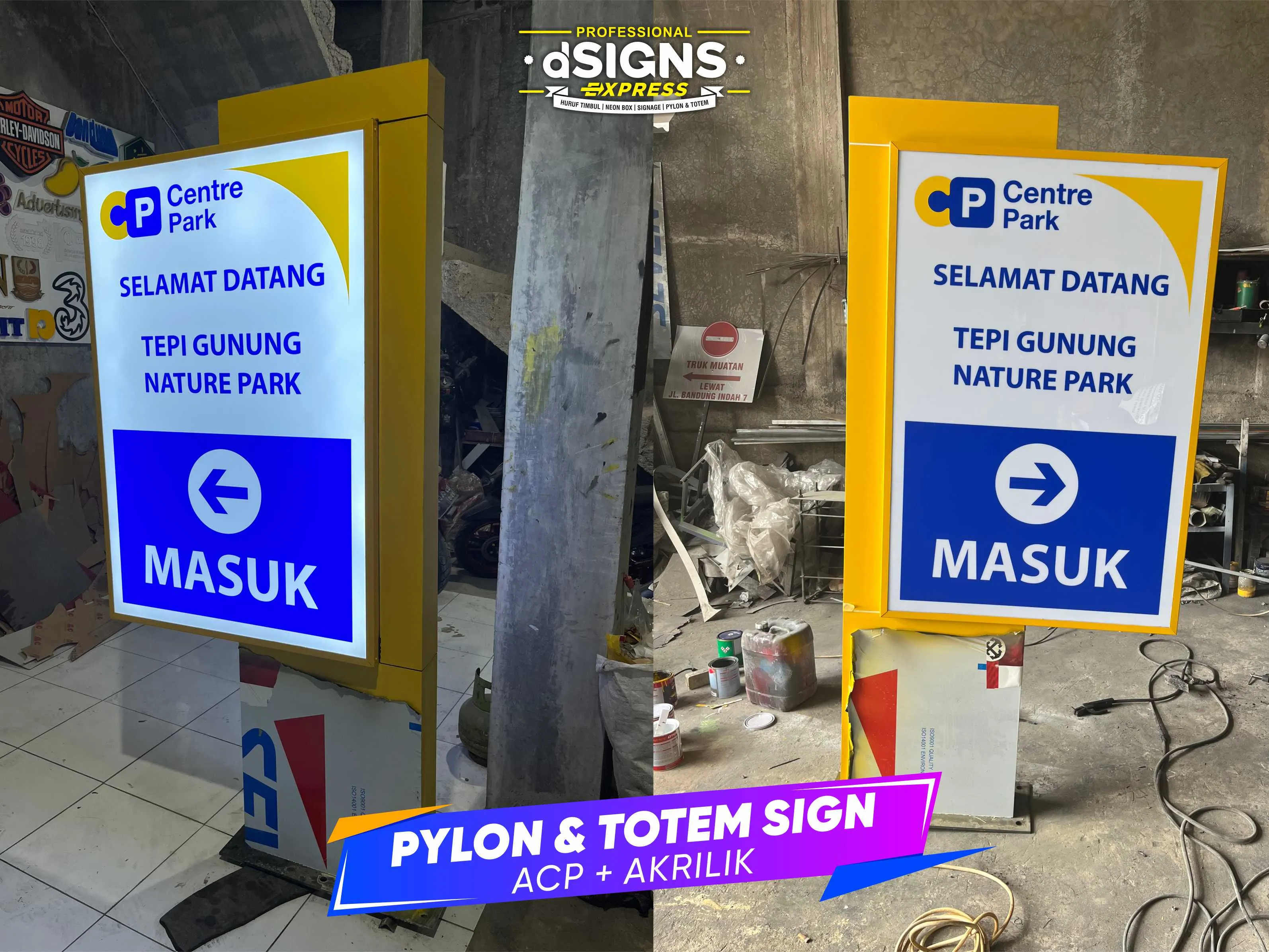 Sign Masuk - Totem Sign - Pylon Sign