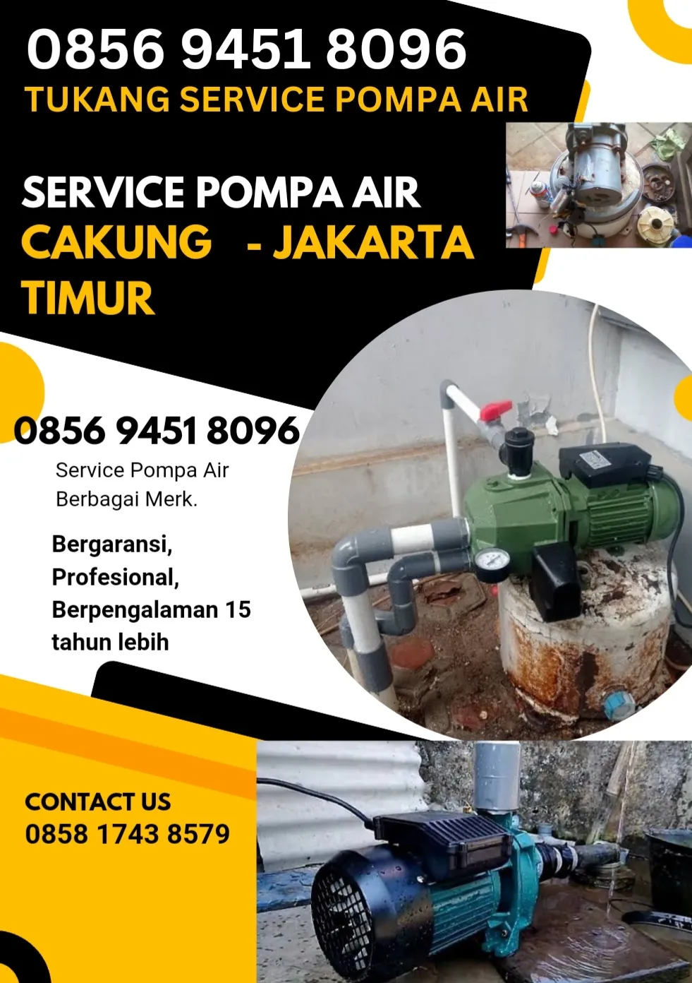 Jasa Service Pompa Air Daerah Cakung Jakarta Timur 0856 9451 8096