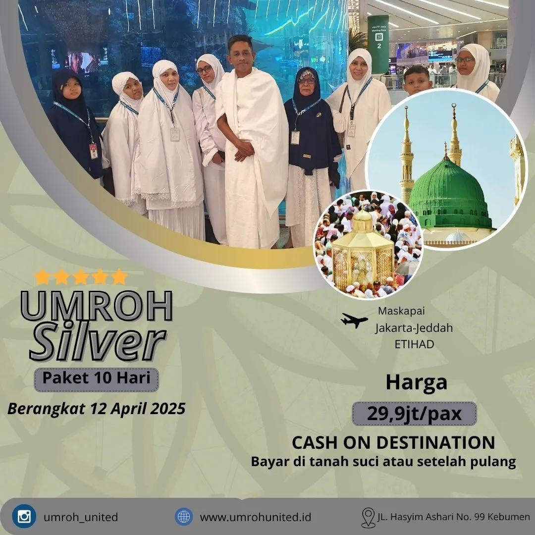 DEKAT MASJIDIL HARAM,  Paket Travel Umroh April 2026 Ogan Komering Ilir Jakarta Jogja UMROH UNITED BANGKALAN