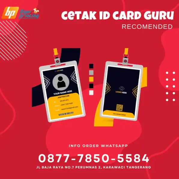 RECOMENDED, Wa./Call 0877-7850-5584, Cetak Id Card Guru, dibatu ceper tangerang