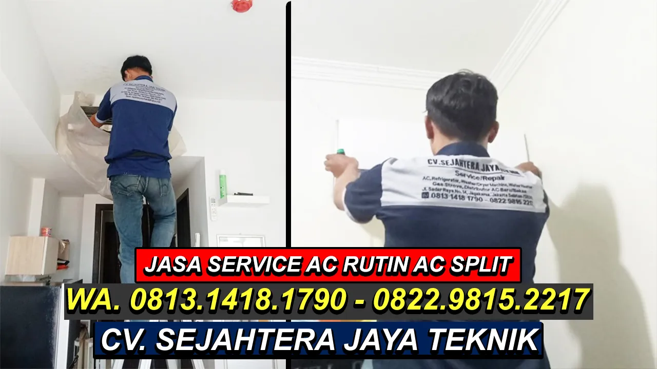 WA. 0822.9815.2217 - 0813.1418.1790 Jasa Service AC, Cuci AC, Bongkar Pasang AC Cipayung Jaya, Cipayung, Depok Terdekat – CV. Sejahtera Jaya Teknik