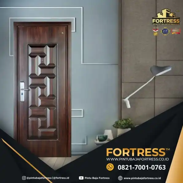 ELEGAN..!! WA 0821 7001 0763 (FORTRESS) Kusen Pintu Motif Kayu Minimalis 1 Daun Di Landak