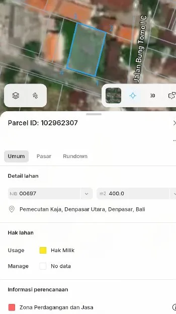 Dikontrakan 6 are, Jl. Raya Pondok Indah Buluh Indah Pemecutan Kaja Denpasar