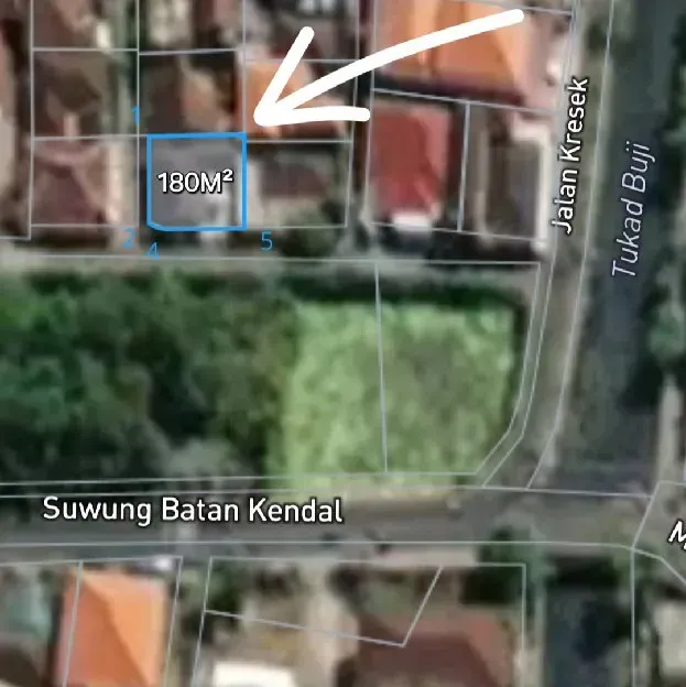 Dijual 1,8 are, Jl. Kresek Suwung Batan Kendal Sesetan Denpasar