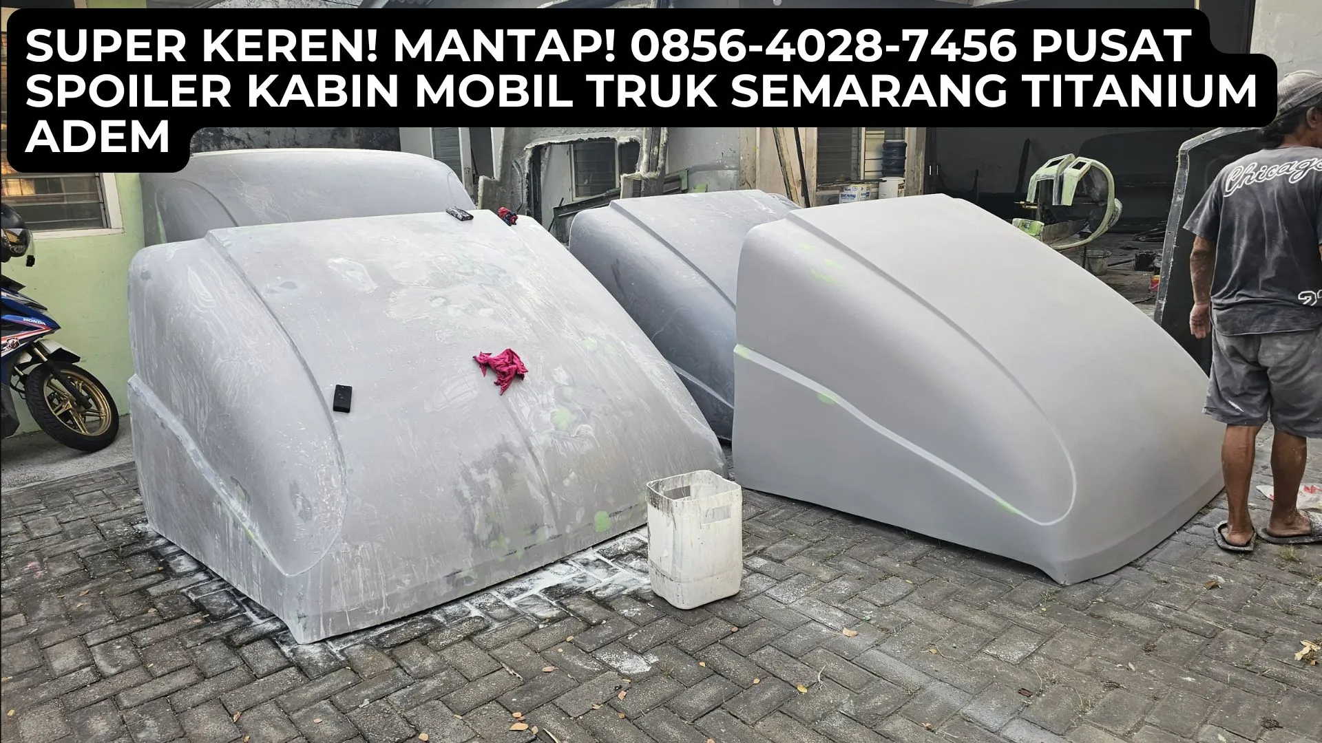 Mantap! 0856-4028-7456 Pusat Spoiler Kabin Mobil Truk Semarang Titanium Adem