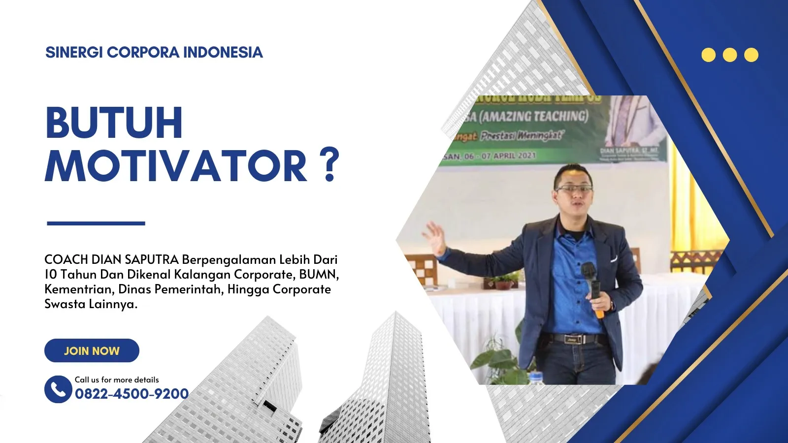 Pembicara Motivator Boyolali, Terpercaya & Solutif, Dian Saputra