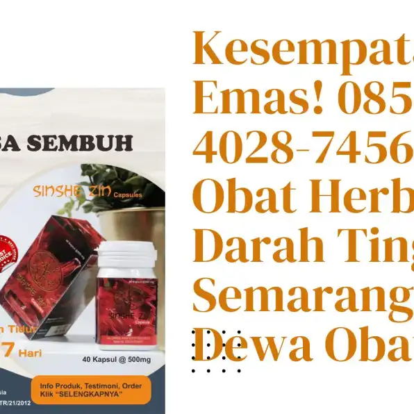 Kesempatan Emas! 0856-4028-7456 Jual Obat Herbal Darah Tinggi Semarang PT Dewa Obat