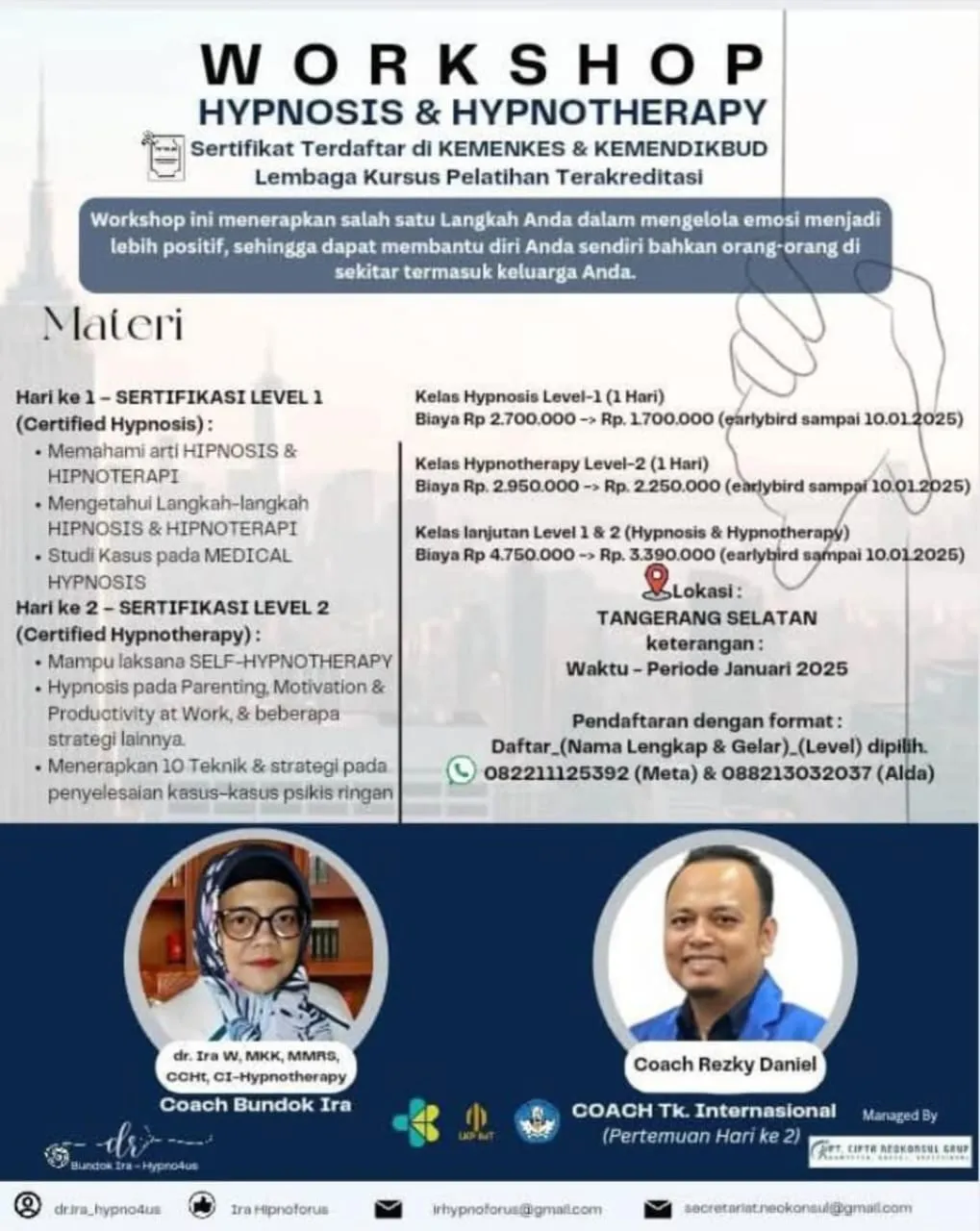 Sugesti Hebat, Kursus hipnoterapi intensif, Kota Tangerang, KABUPATEN TANGERANG, HYPNO4US