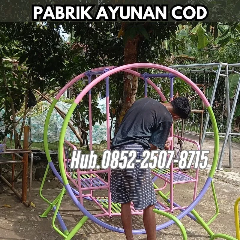 Hub 0852-2507-8715 DIJAMIN AMAN ! ayunan besi bulat besar Dan mainan playground Kec Kaliwungu Kudus Bayar COD Free Ongkir