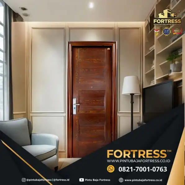 BERKUALITAS..!! WA 0821 7001 0763 (FORTRESS) Pintu Besi Rumah Motif Kayu Di Bogor