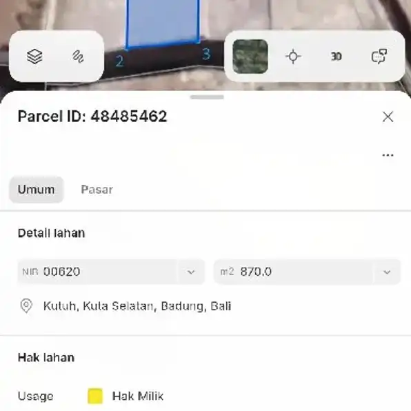 Dijual 8,7 are, Full view, Jl. Pura Melang Kelod Pantai Pandawa Ungasan Kuta Selatan