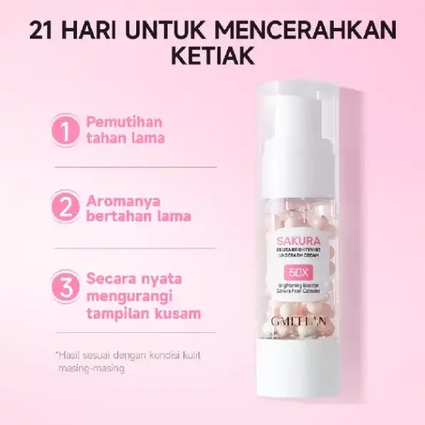 GMEELAN SET Orange Exfoliating Gel 1 Menit 50g+Krim Pemutih Ketiak Bunga Sakura Bersih 30g