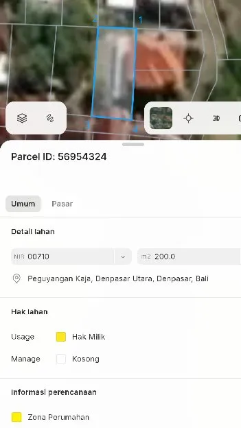 Dijual 2 are, Jl. Nuansa Saih Tunjung Tutur Peguyangan Kaja Denpasar