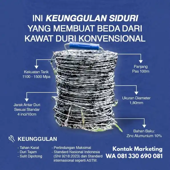 Siduri Kawat Duri Harga Gedangan Sidoarjo Cek 081-330-690-081 Produk Unggulan! (#16)