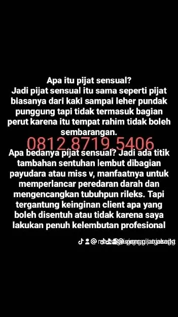 pijat sensual wanita jabodetabek