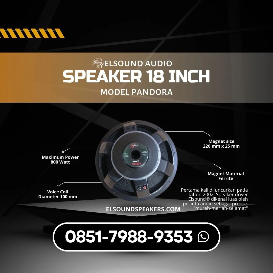 Speaker 18 Inch Elsound Audio di Bintara Bekasi