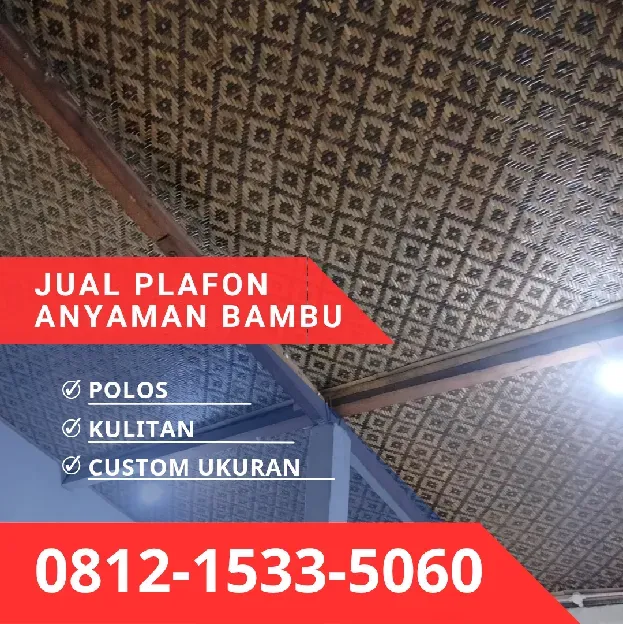 Jual Plafon Anyaman Bambu Bilik Tasikmalaya 0812,1533,5060