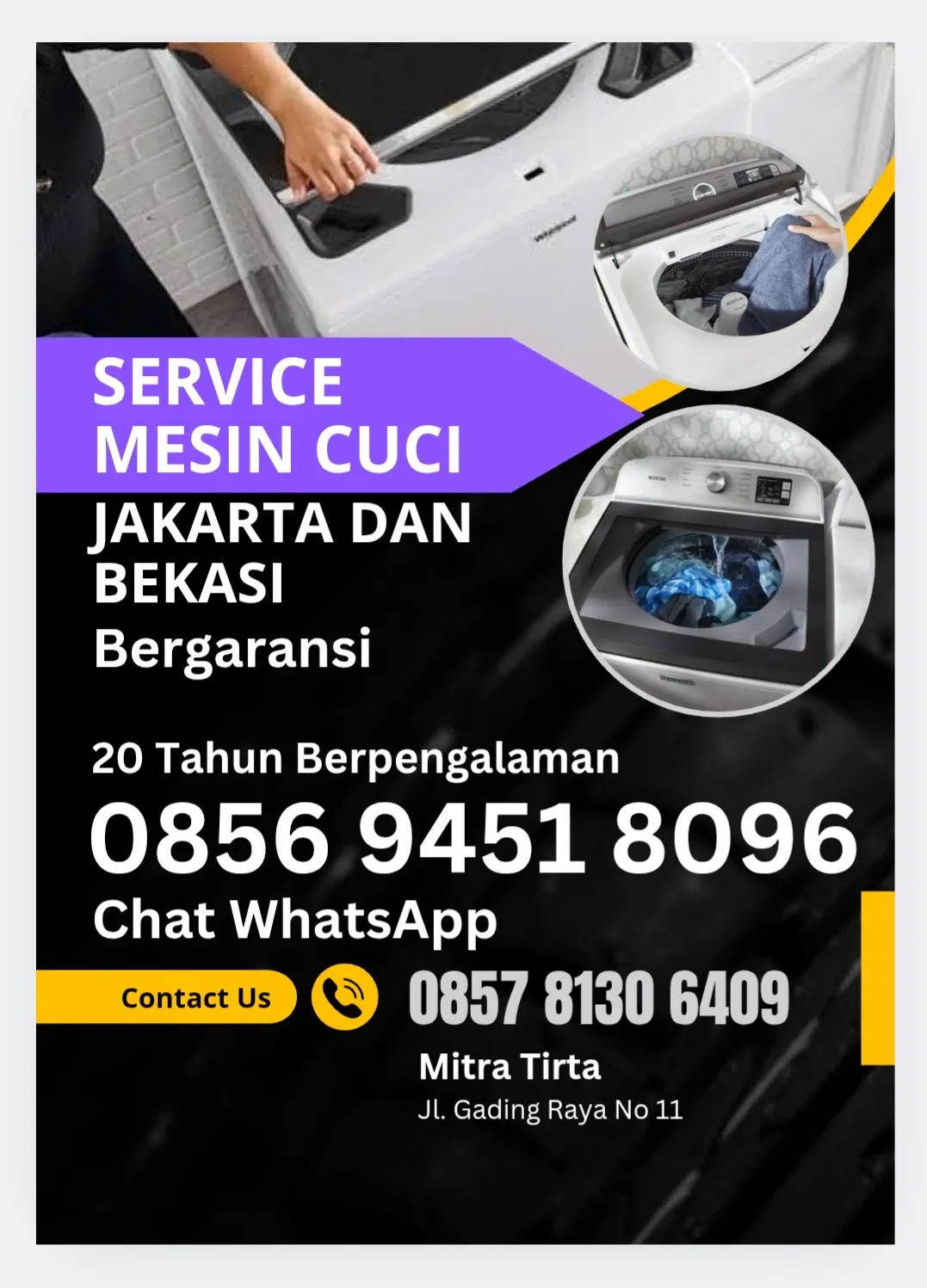 0858 1743 8579 Jasa Tukang Service Mesin Cuci Profesional Menteng Dalam Tebet Jakarta Selatan