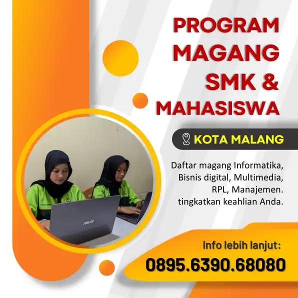 WA 0895-6390-68080, Lowongan Magang Multimedia DKV di Malang