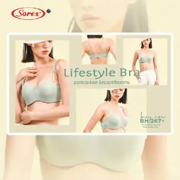 Bra Robot BH Seamless Lifestyle Berkawat Busa Sedang 1/2 Cup A - B Kait 2