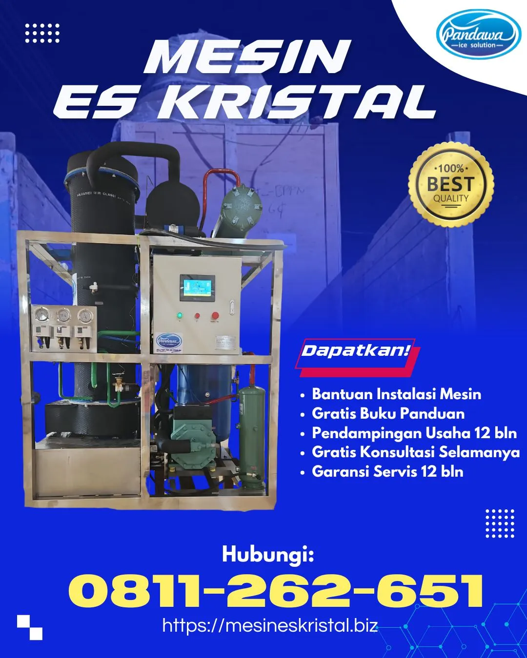 HARGA MESIN PEMBUAT ES BATU KRISTAL MOROWALI, SULTENG