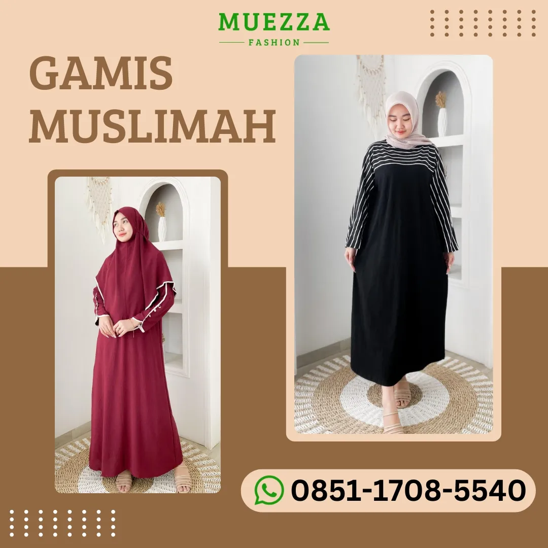 MEWAH 0851-1708-5540 Jual Gamis Casual Untuk Pasangan Semarang Jakarta Muezza Fashion