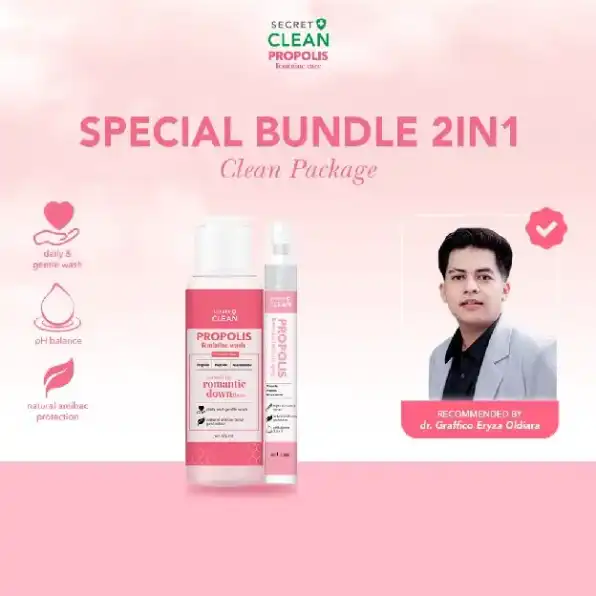 [2IN1 ALL VARIANT]  Secret Clean Pembersih & Perawatan Area Kewanitaan Isi 2 pcs (Wash & Spray)