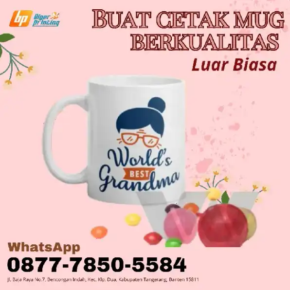 LUAR BIASA, Wa./Call 0877-7850-5584, Buat cetak mug berkualitas,di NEGLASARI TANGERANG