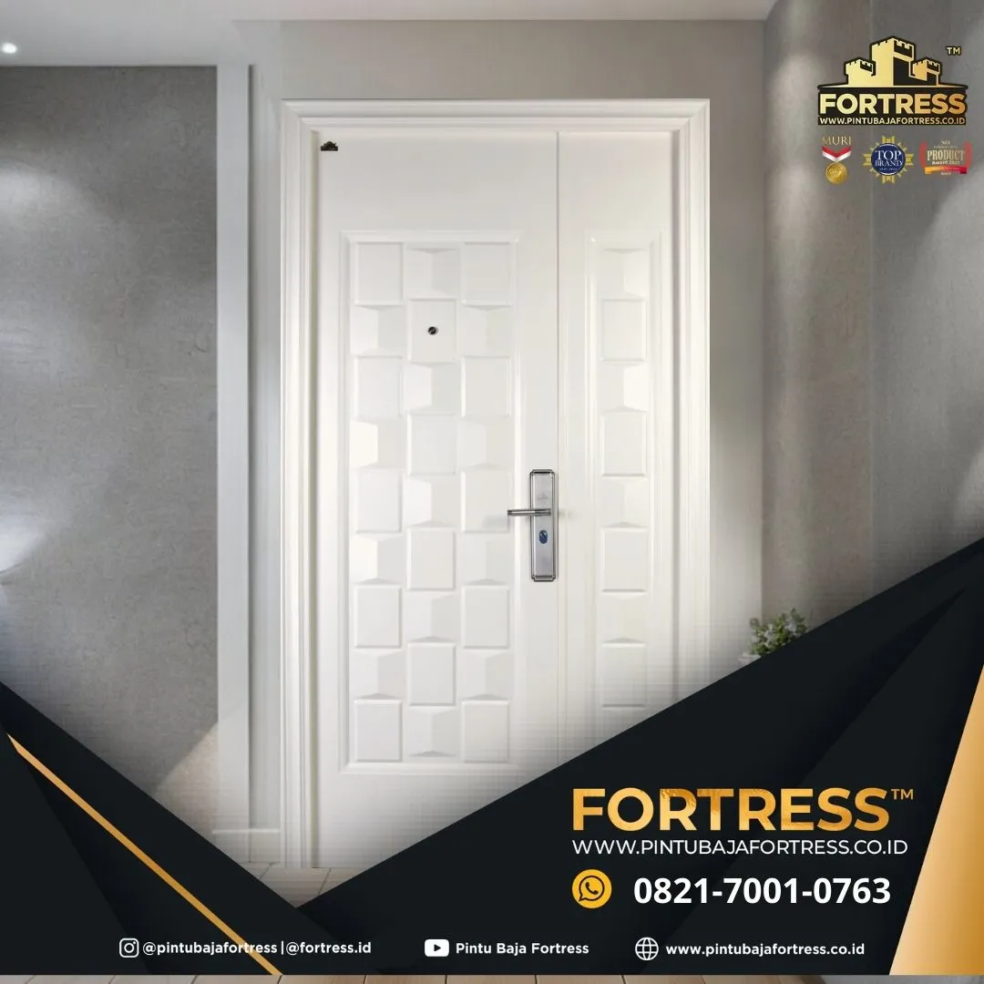 (FORTRESS) Pintu Baja Warna Putih Di Banjarmasin