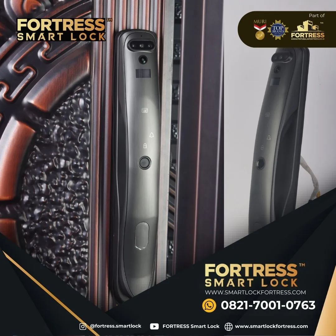 (FORTRESS) Smart Door Lock 2 Daun Pintu Di Landak