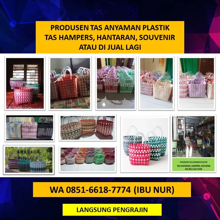 Pengrajin Tas Anyaman Plastik Kekinian di Aceh Jaya, Beli Tas Anyaman Plastik Bekas Gianyar