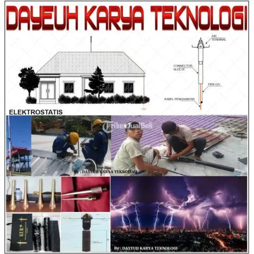 Toko Parung Sedia Paket Penangkal Petir Konvensional Dan Radius Elektroststik Untuk Rumah Area Bogor