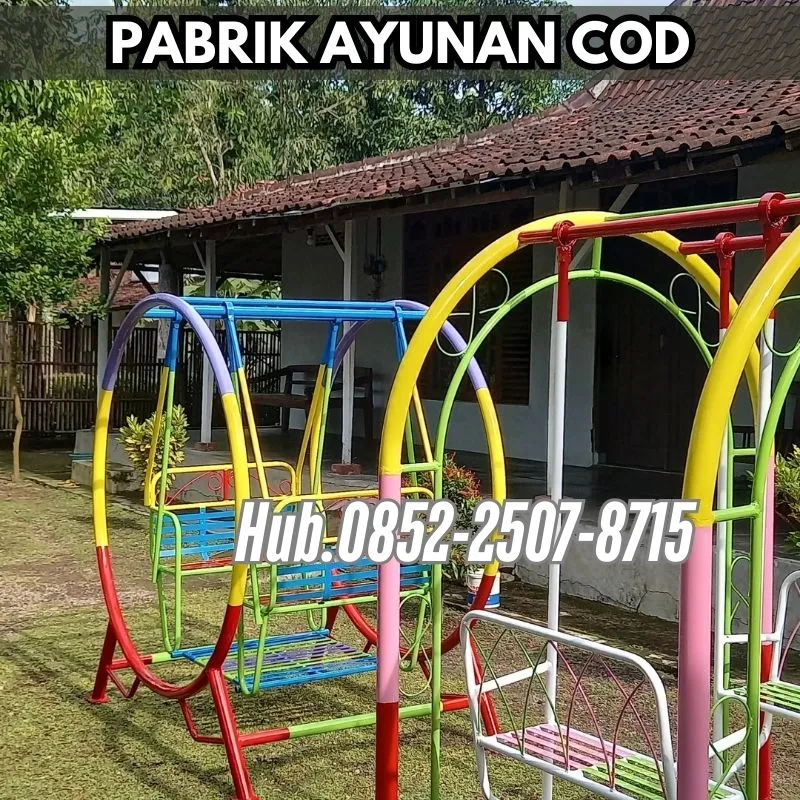 Hub 0852-2507-8715 TERBAIK ! ayunan besi depan rumah Dan mainan outdoor tk Kec Karangdadap Pekalongan  Bayar COD Free Ongkir