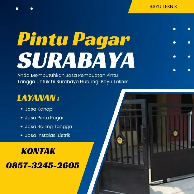 Jasa Pintu Pagar Sambikerep 0857  3245  2605