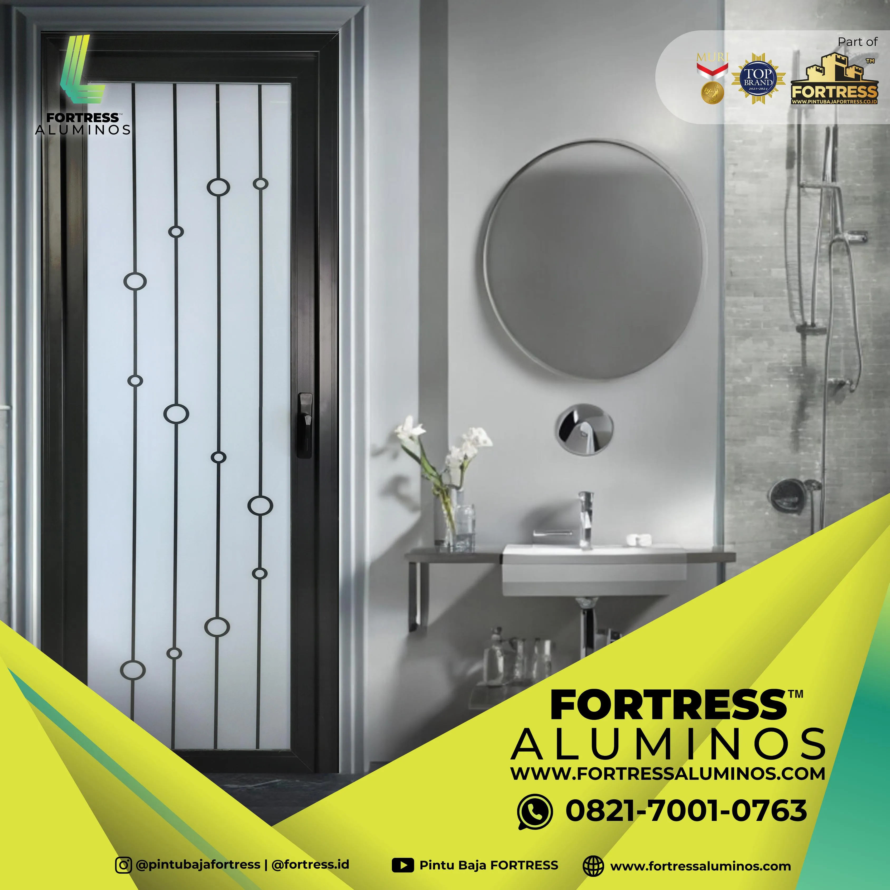 (ALUMINOS) Pintu Wc Aluminium Di Palu