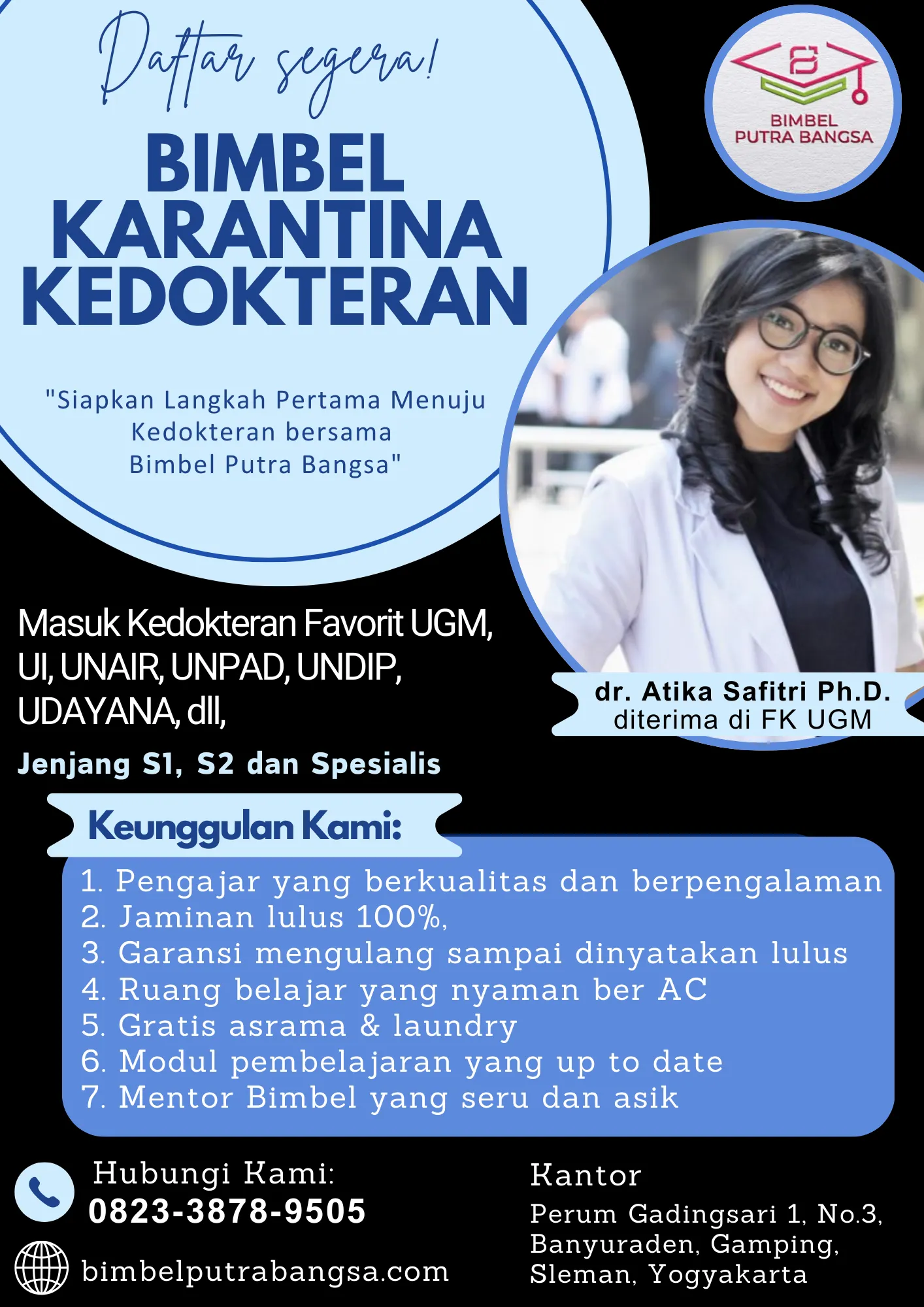 KOMPREHENSIF, 0823-3878-9505 Jasa Les Bimbel Kedokteran Hewan UNAND Padang di Bantul Solo PT PUTRA BANGSA CENDEKIA