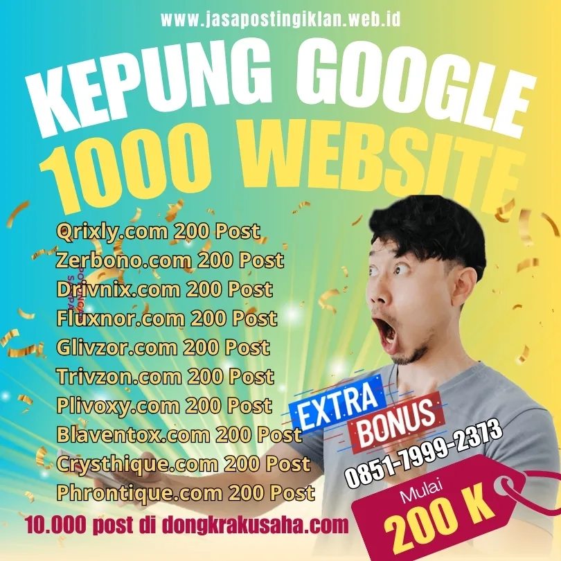 Jasa Sebar Iklan Kepung Google 1000 Plus Website Medan (o851 7999 2373)