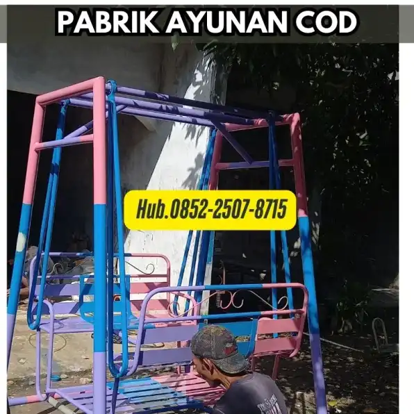 Hub 0852-2507-8715 TERMURAH !! ayunan besi kotak Dan mainan fiberglass Kec Dawuan Subang Bayar COD Free Ongkir